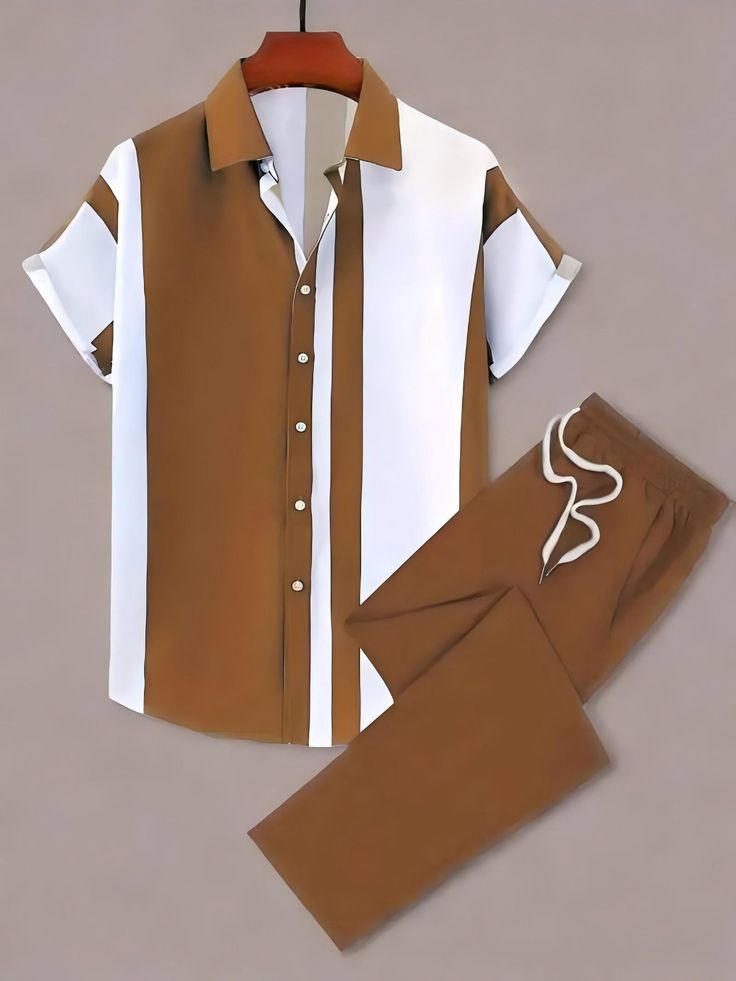 Brown and White Outfit